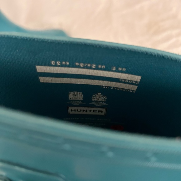 Hunter Original Gloss Rain Boot Bottle Blue us 2B /3G  EU 33 - Picture 4 of 6